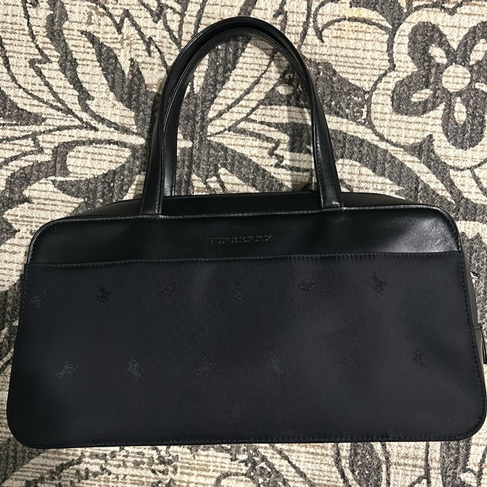 Burberry Satchel - black nylon/leather upper part and handles - Picture 2 of 15